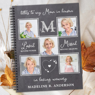 Brieven aan mam in Heaven Custom 5 Photo Grief Notitieboek