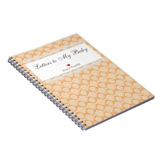 Brieven aan mijn Baby shower Gift Persoonlijke naa Notitieboek (Rechterzijde)
