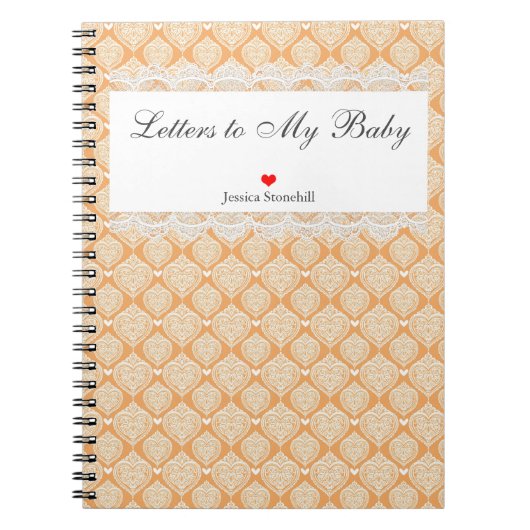 Brieven aan mijn Baby shower Gift Persoonlijke naa Notitieboek (Voorkant)