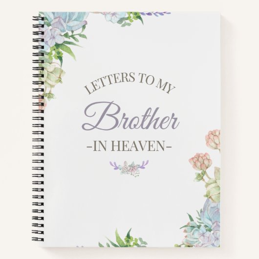 Brieven aan mijn broer in het Notitieboek Heaven (Voorkant)