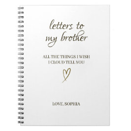 Brieven aan mijn broer – Persoonlijke brief Notitieboek