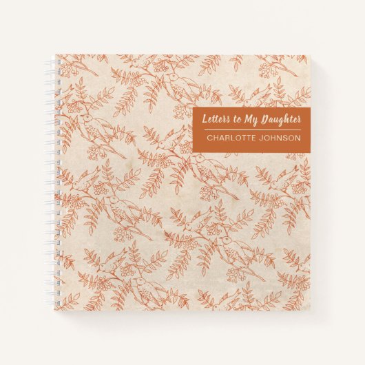 Brieven aan mijn dochter Birds Keepslag Notitieboek (Voorkant)