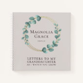 Brieven aan mijn dochter Eucalyptus Gold Foil Notitieboek (Voorkant)