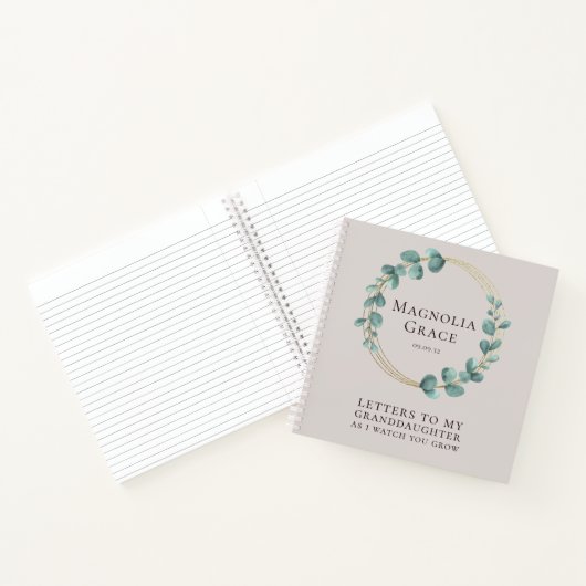 Brieven aan mijn dochter Eucalyptus Gold Foil Notitieboek (Binnen)