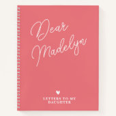 Brieven aan mijn dochter gepersonaliseerd tijdschr notitieboek (Voorkant)