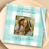Brieven aan mijn dochter Keepsake Blauwgroen Gingh Notitieboek