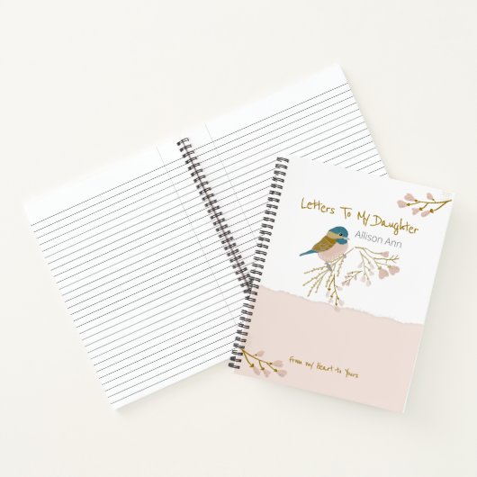 Brieven aan mijn dochter Schattige roze gouden chi Notitieboek (Binnen)