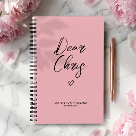 Brieven aan mijn echtgenoot Rouwdagboek in Blush R Notitieboek