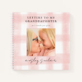 Brieven aan mijn kleindochter Blush Gingham Foto Notitieboek (Voorkant)