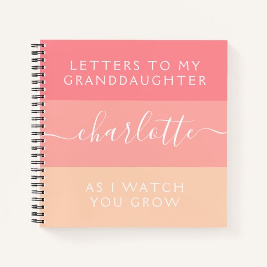 Brieven aan mijn kleindochter terwijl ik je zie gr notitieboek (Voorkant)