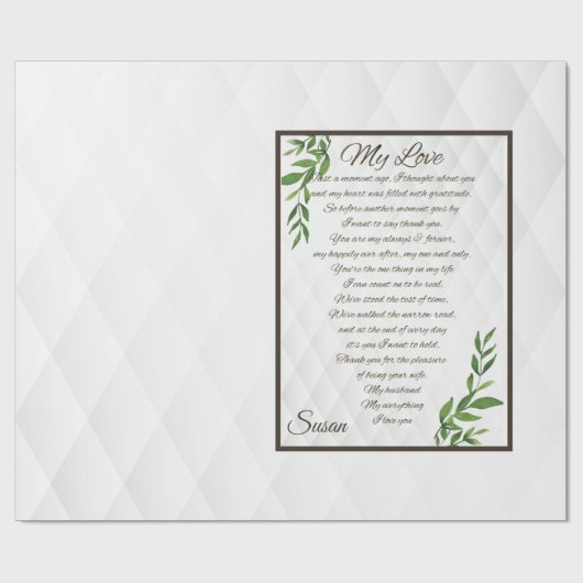 Brieven aan mijn man cadeaupapier (Vlak)