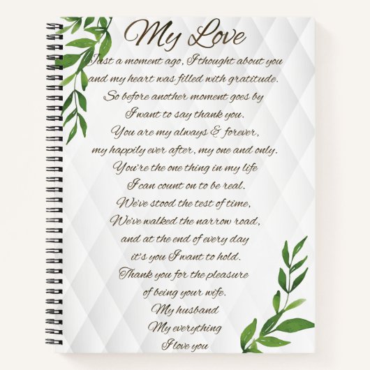 Brieven aan mijn man notitieboek (Voorkant)