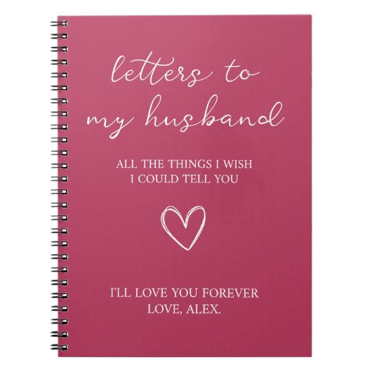 Brieven aan mijn man notitieboek (Voorkant)