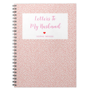 Brieven aan mijn man Persoonlijke Mooie Roze Notitieboek
