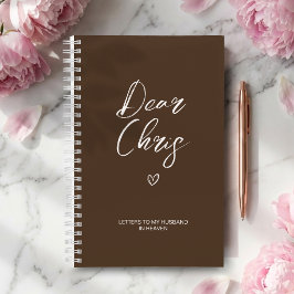 Brieven aan mijn man Rouw dagboek Coffee Brown Notitieboek