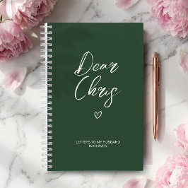 Brieven aan mijn man Rouwjournaal Bosgroen Notitieboek