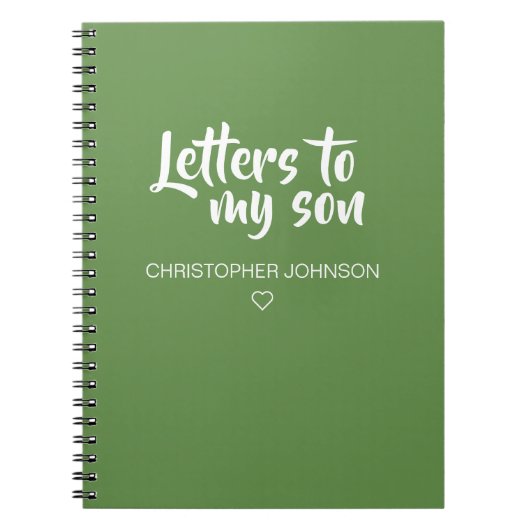 Brieven aan Mijn Son Journal Notitieboek (Voorkant)