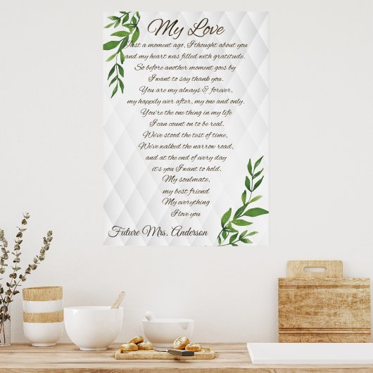 Brieven aan mijn toekomstige echtgenoot van de lie poster (Keuken)