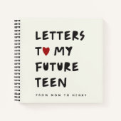 Brieven aan mijn toekomstige tiener – Persoonlijk  Notitieboek (Voorkant)