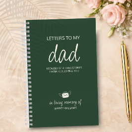 Brieven aan mijn vader rouwdagboek in bosgroen notitieboek