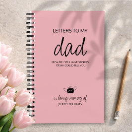 Brieven aan mijn vader rouwdagboek in roze notitieboek