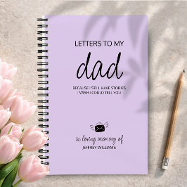 Brieven aan mijn vader Rouwjournaal in lila paars Notitieboek