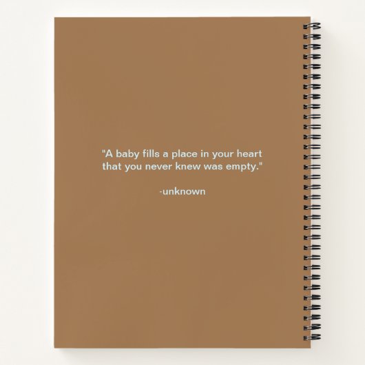 Brieven aan mijn zoon Journal- Baby Book Notitieboek (Achterkant)