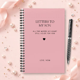 Brieven aan mijn zoon Rouwjournaal in Blush Roze Notitieboek