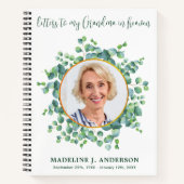 Brieven aan oma in Heaven Custom Photo Grief Notitieboek (Voorkant)