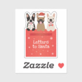 Brieven aan Santa French Bulldogs Sticker (Vel)