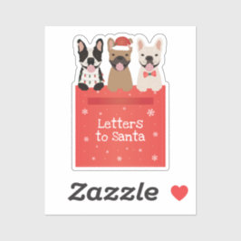 Brieven aan Santa French Bulldogs Sticker