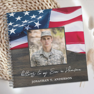 Brieven aan Son Heaven American Flag Army Notitieboek