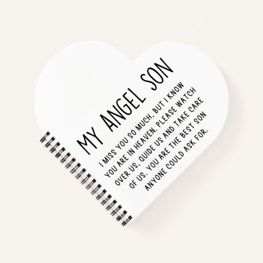 Brieven die mijn zoon in de hemel missen op zijn v notitieboek (Voorkant)