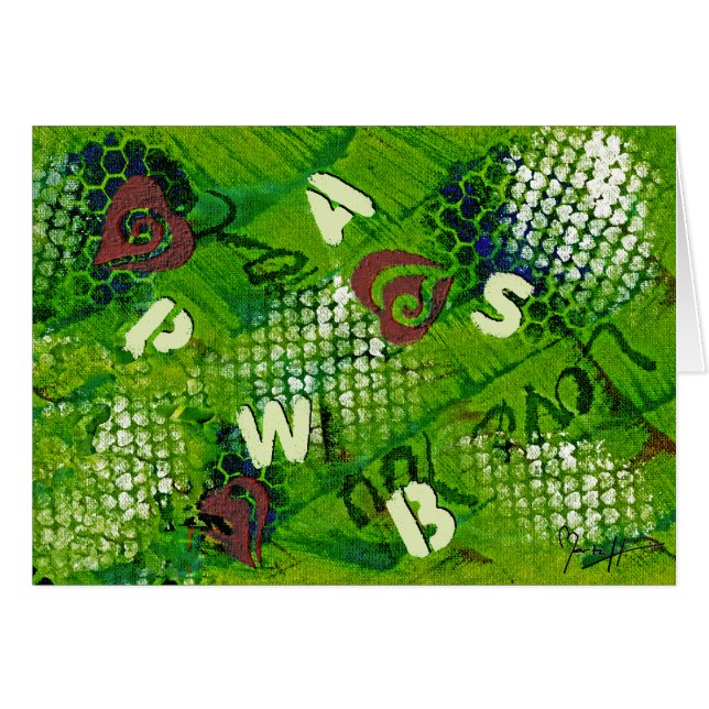 brieven en harten Abstracte kunst (Voorkant Horizontaal)