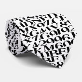 Brieven en nummers leraar stropdas (Opgerold)