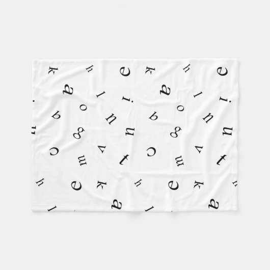 brieven fleece deken (Voorkant (Horizontaal))