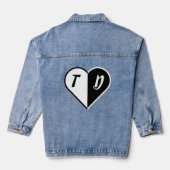 Brieven in het hart denim jacket (Achterkant)