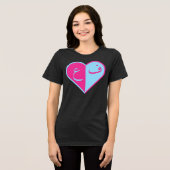 Brieven in het hart Tri-Blend shirt (Voorkant volledig)