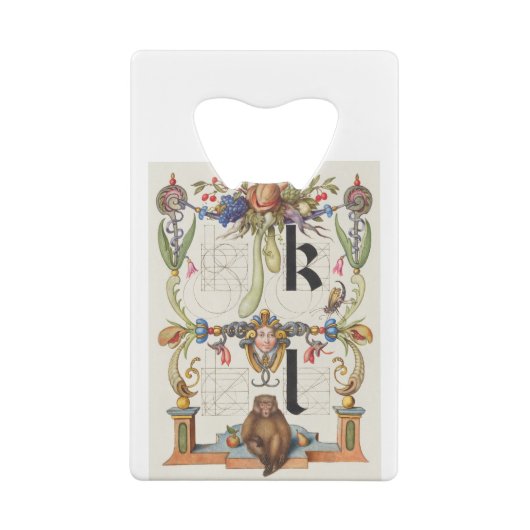 Brieven k en l van Mira Calligraphiae Monumenta Creditkaart Flessenopener (Achterkant)