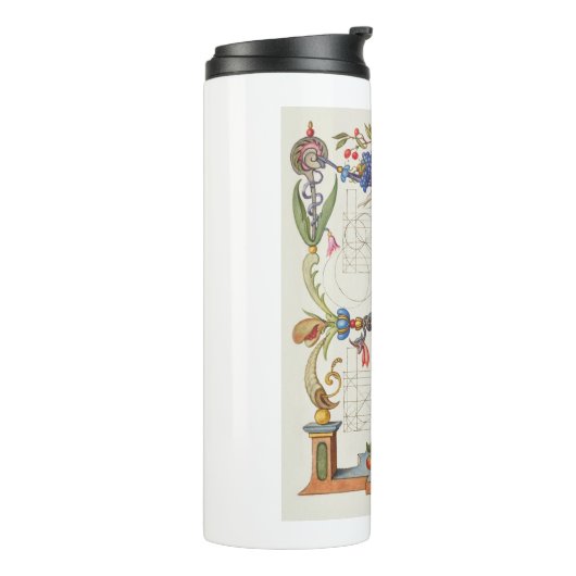 Brieven k en l van Mira Calligraphiae Monumenta Thermosbeker (Gedraaid links)