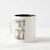 Brieven k en l van Mira Calligraphiae Monumenta Tweekleurige Koffiemok (Voorkant links)