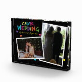 Brieven met hart bruiloft Keepsake 2 fotoblok (Rechts)