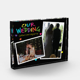 Brieven met hart bruiloft Keepsake 2 fotoblok