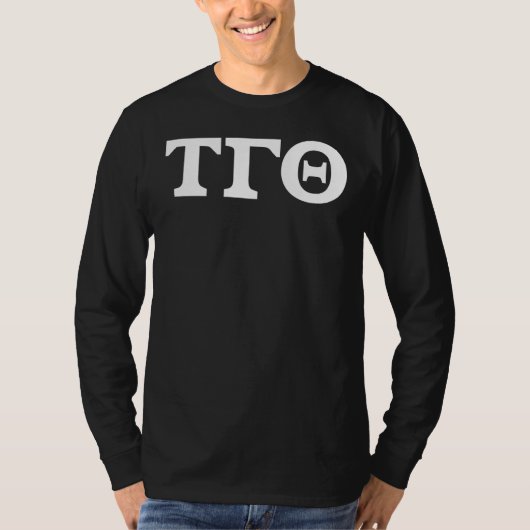 Brieven met lange mouwen Shirt - zwart w / witte l (Voorkant)