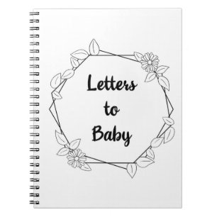 Brieven naar Baby zwart-wit-laptopjournaal Notitieboek