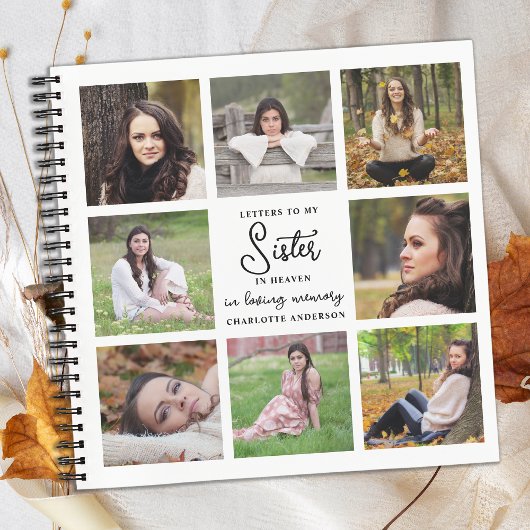 Brieven naar de hemel 8 Foto Collage Grief Grievin Notitieboek