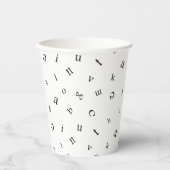 brieven papieren bekers (Voorkant)