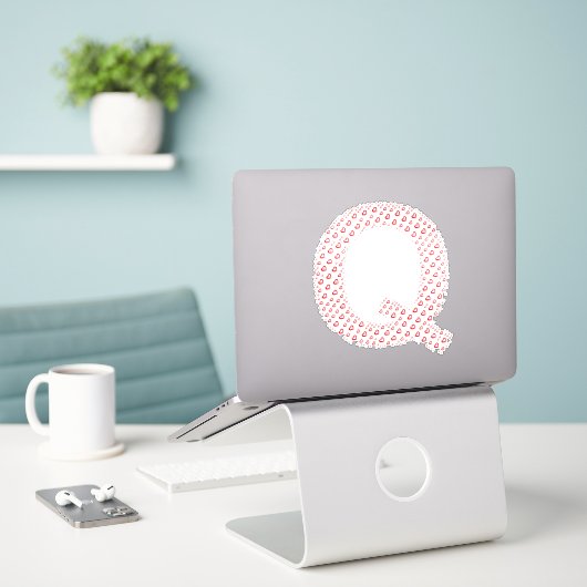 BRIEVEN SAMENGESTELD UIT HARTEN STICKER (Laptop op bureau)