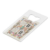 Brieven U en V Mira Calligraphiae Calligrafie Creditkaart Flessenopener (Achterkant Gekanteld)