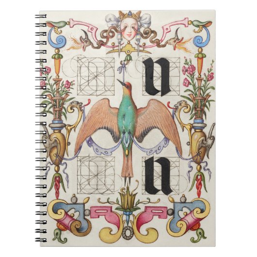 Brieven U en V Mira Calligraphiae Calligrafie Notitieboek (Voorkant)